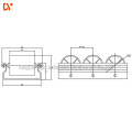 Galvanized sheet roller track with multi-color plastic wheels for production lines